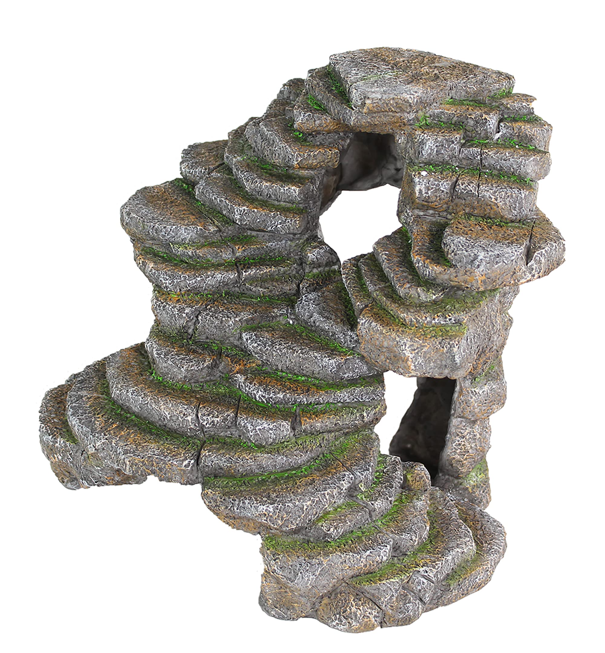 Penn-Plax Reptology Shale Scape Step Ledge & Cave Hideout - Decorative Resin for Aquariums & Terrariums - Great for Reptiles, Am
